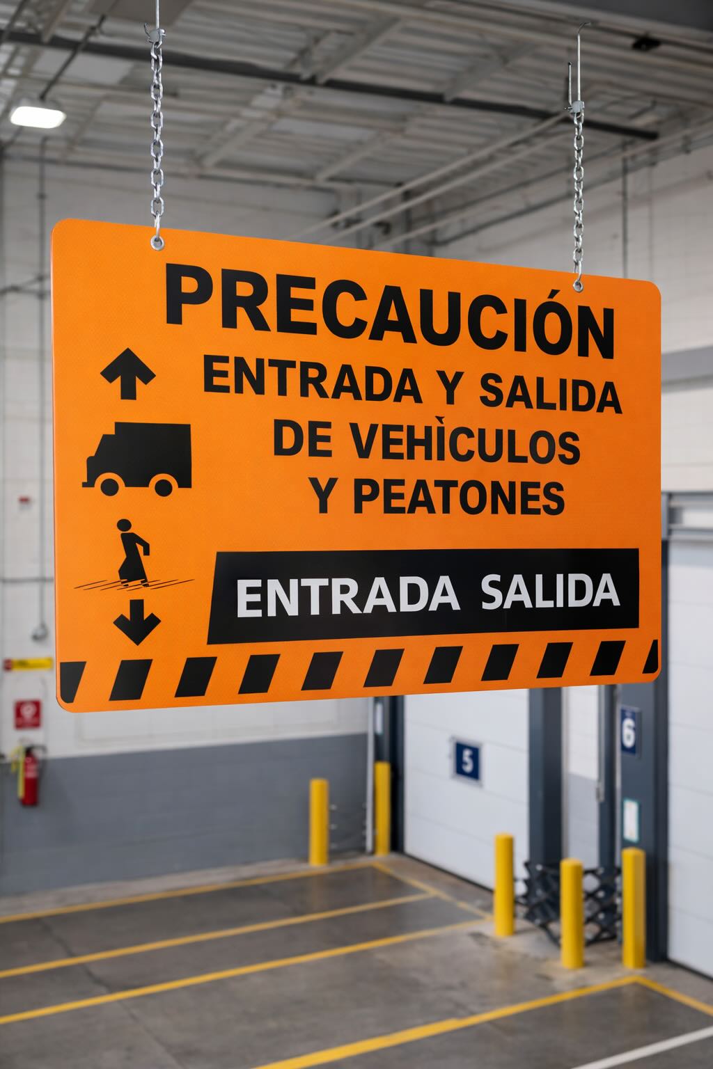 Rutas internas, logística y orientación visual industrial